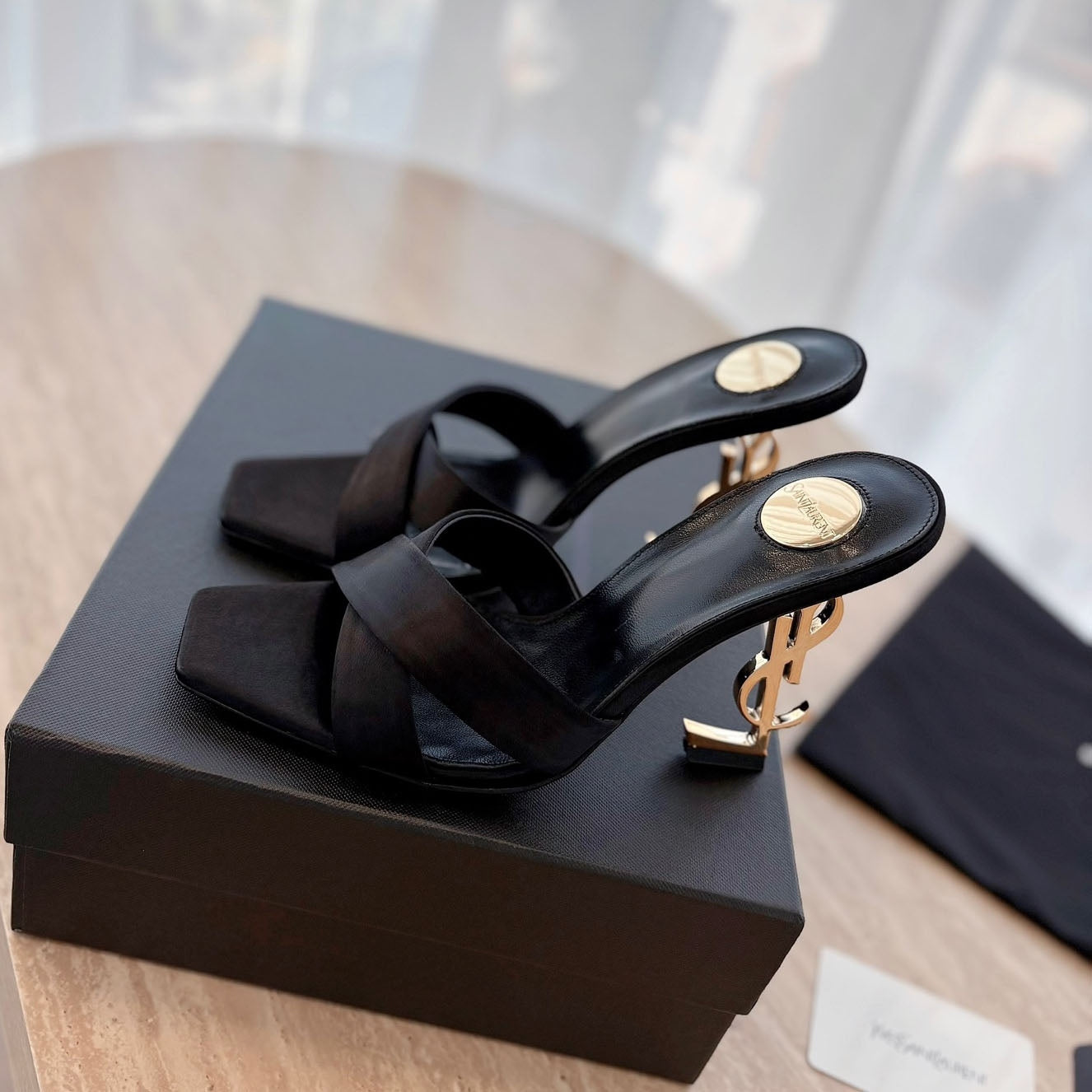 Y opyum mules in satin crepe 1825022002