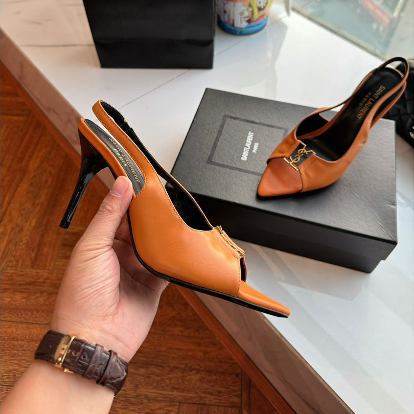 Y Leather slingback pumps 1825022001