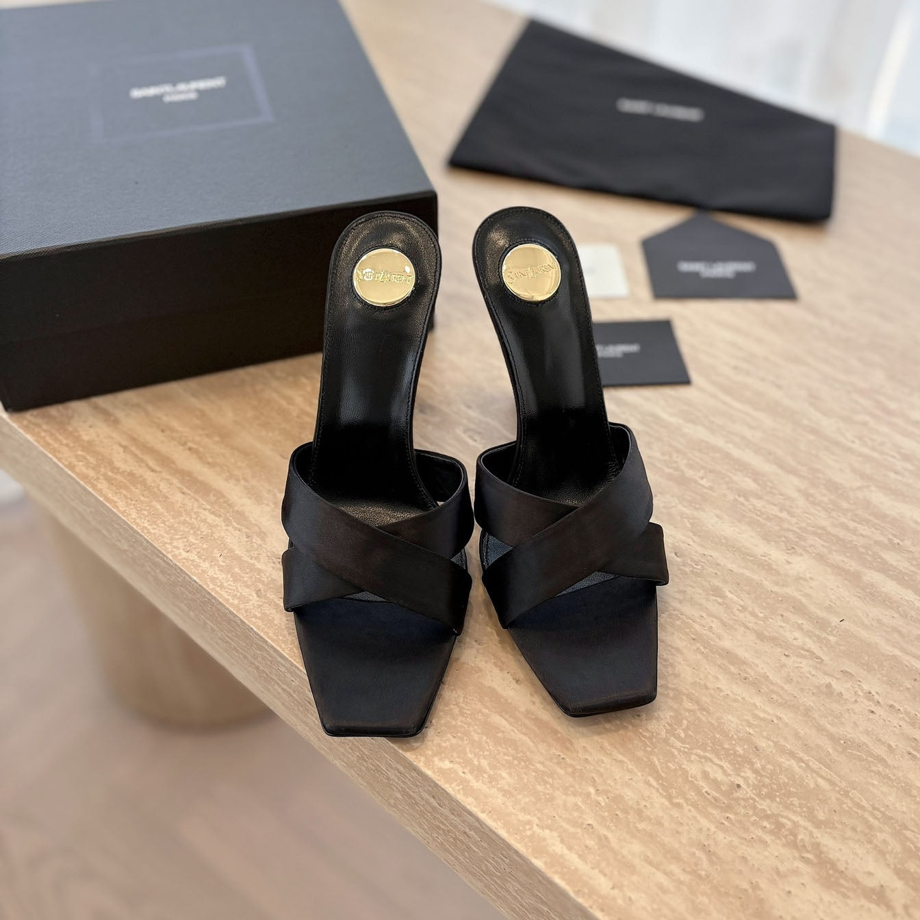 Y opyum mules in satin crepe 1825022002