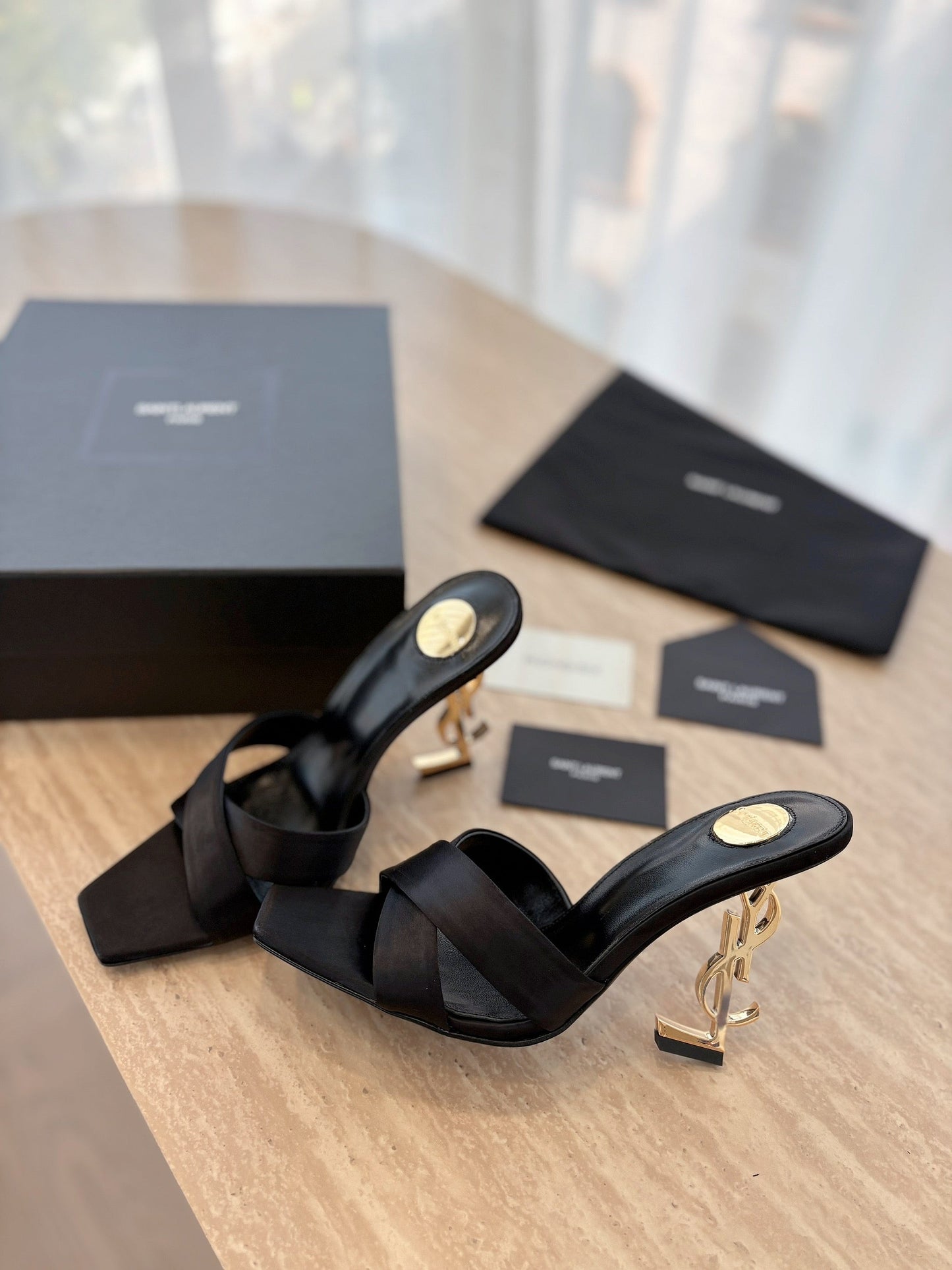 Y opyum mules in satin crepe 1825022002