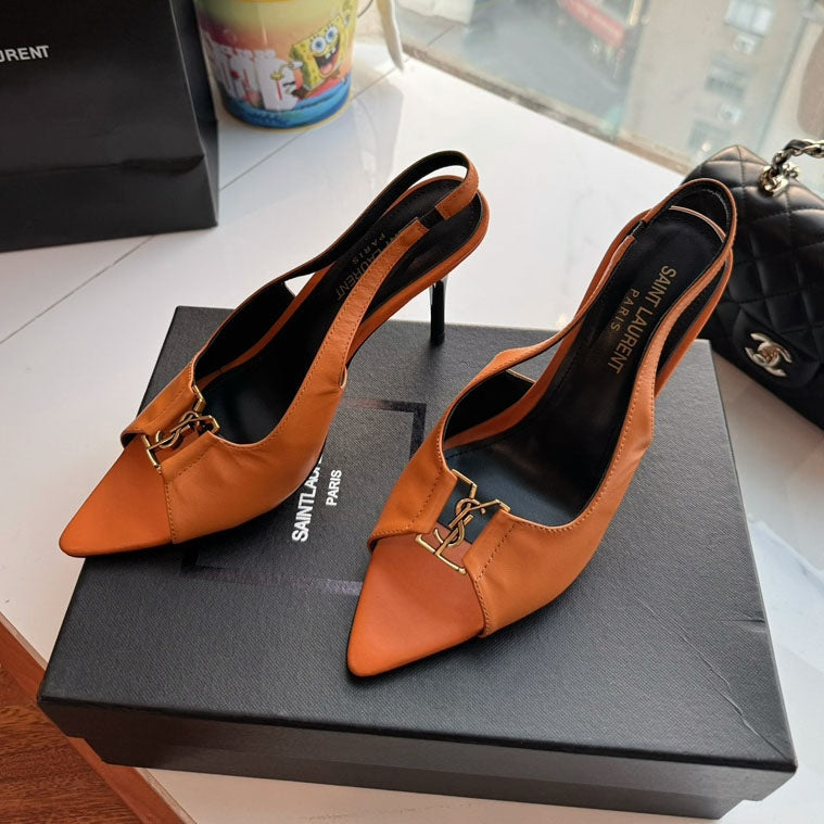 Y Leather slingback pumps 1825022001