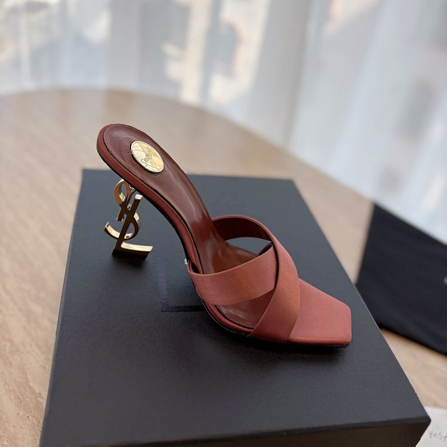 Y opyum mules in satin crepe 1825022002