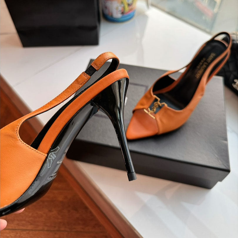 Y Leather slingback pumps 1825022001