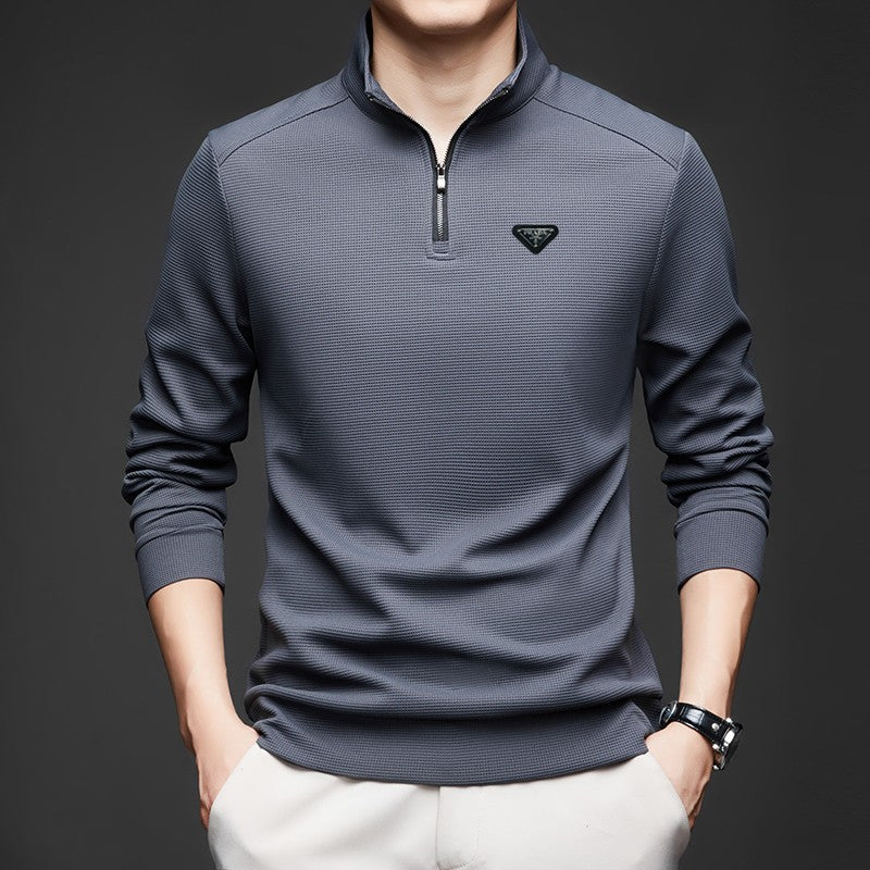 PR Half-zip stand collar top 1824091108