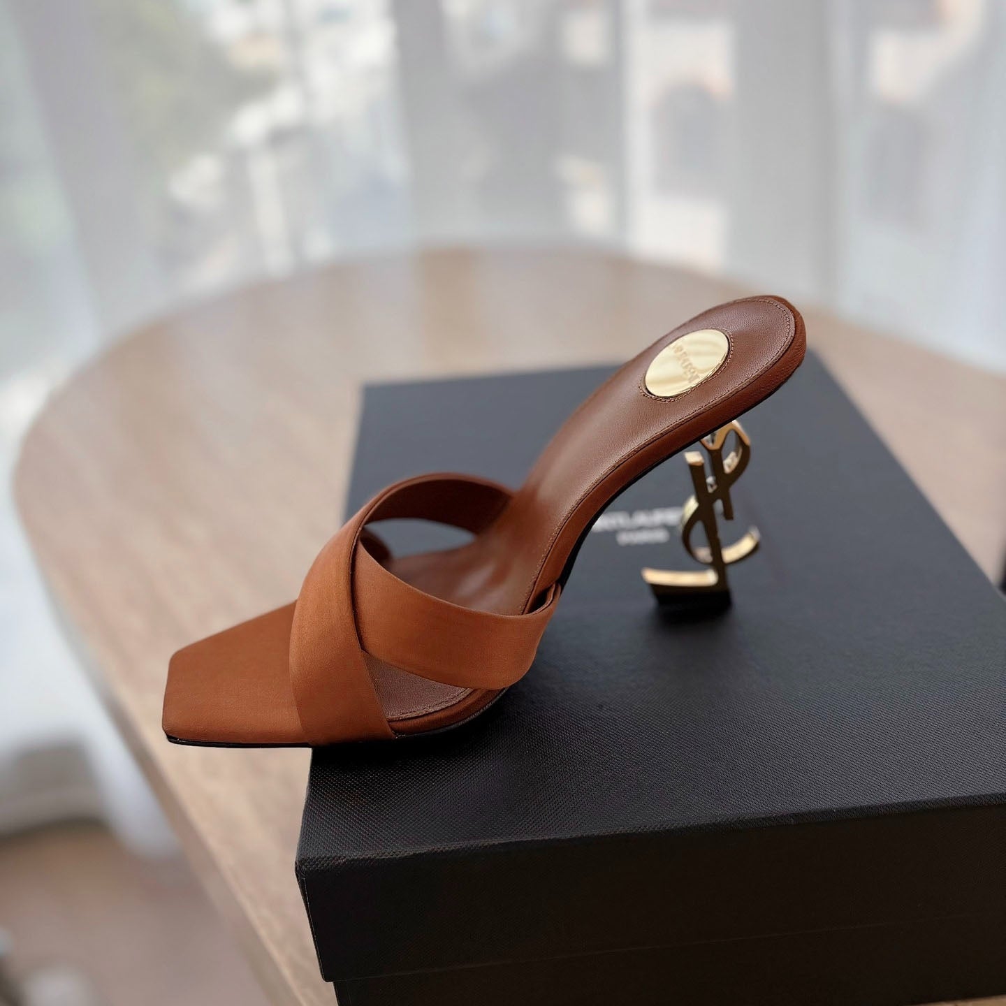 Y opyum mules in satin crepe 1825022002