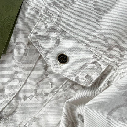 jacquard lapel denim jacket XC0823110312