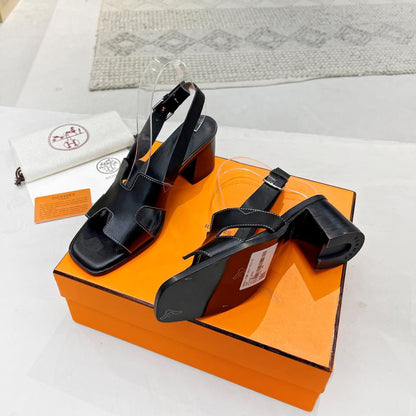 Fashionable square toe high heel sandals 1824040705