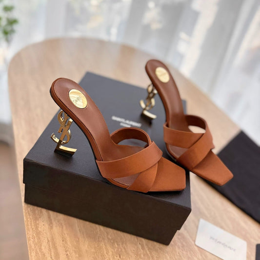 Y opyum mules in satin crepe 1825022002