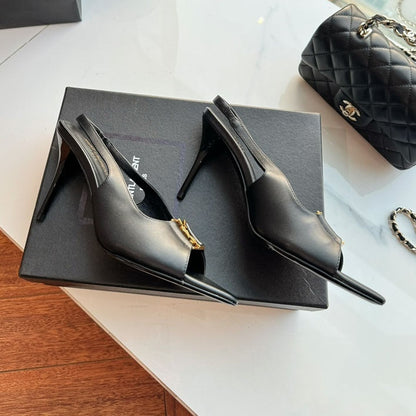Y Leather slingback pumps 1825022001