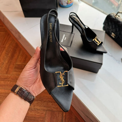 Y Leather slingback pumps 1825022001