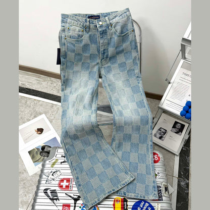 LV Plaid jeans 1825022820