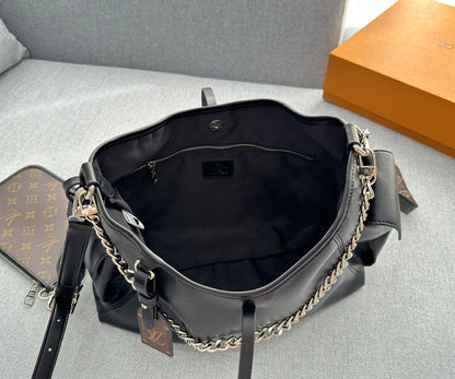 High-end black carryall tote bag 1824032203