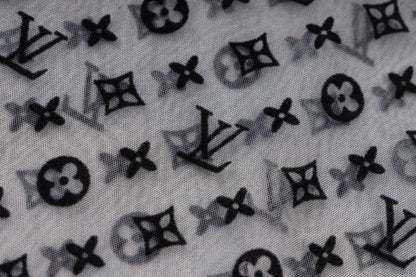 New Short Sleeve Tshirt Overlapping Black and White Mesh 1025051617