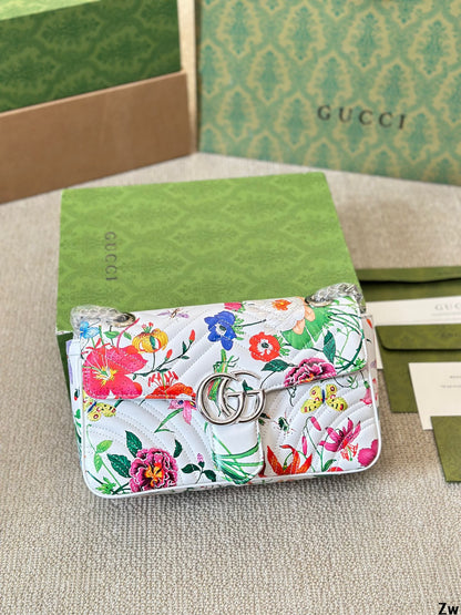 GG floral print shoulder bag 0724090402