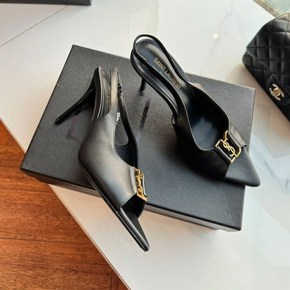 Y Leather slingback pumps 1825022001