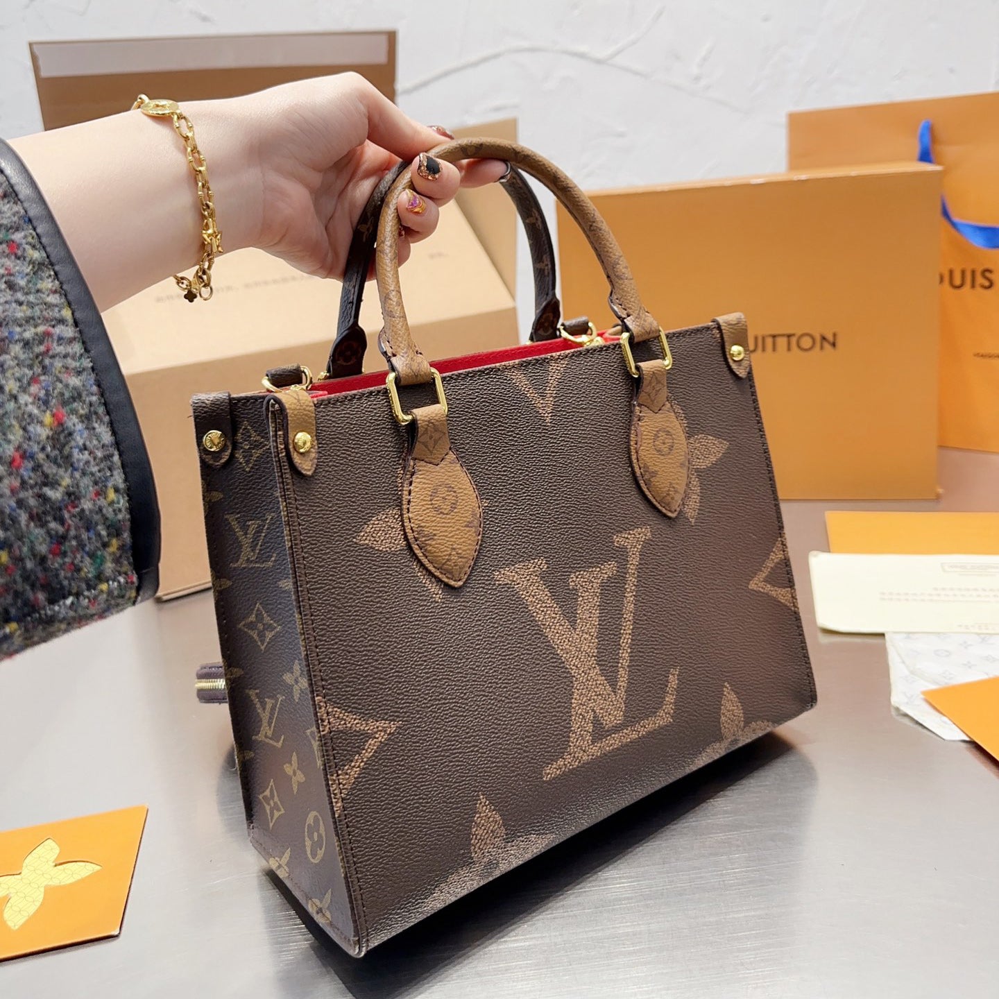 New Double Color Matching Tote Bag Small XC16060304