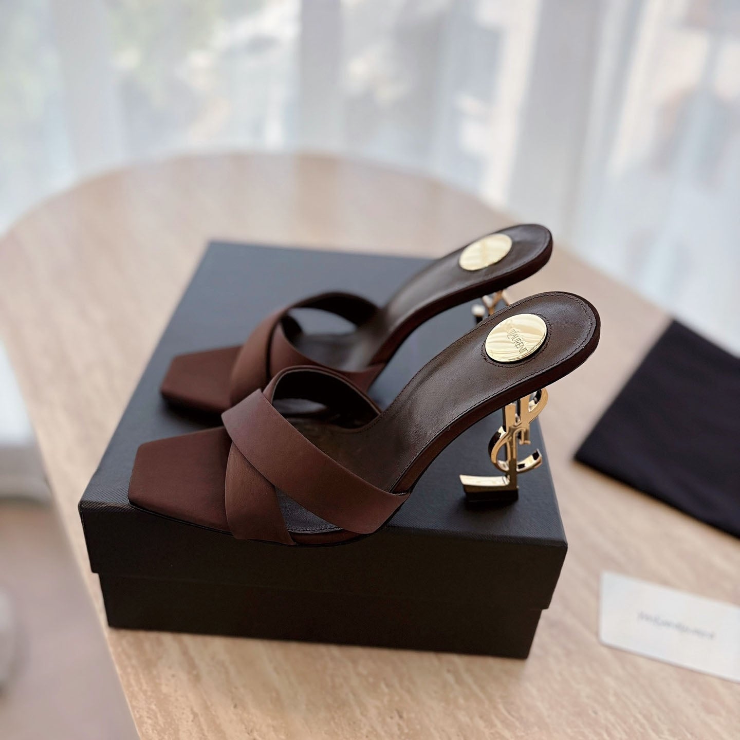 Y opyum mules in satin crepe 1825022002