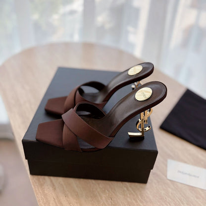 Y opyum mules in satin crepe 1825022002