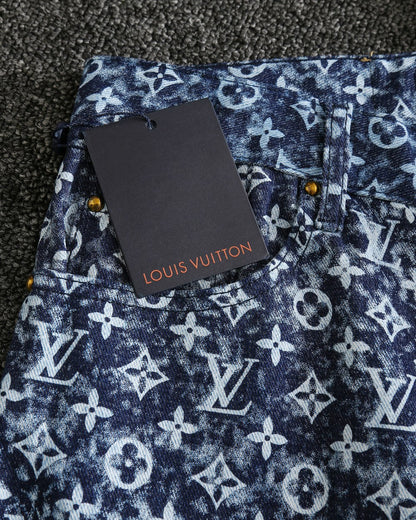 all over print jacquard jeans XC0823102304