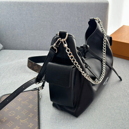 High-end black carryall tote bag 1824032203