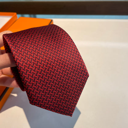 Geometric H pattern tie 1824053001