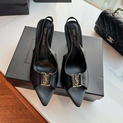 Y Leather slingback pumps 1825022001
