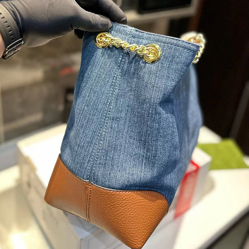 New Denim Tassel Tote Bag 1024101020