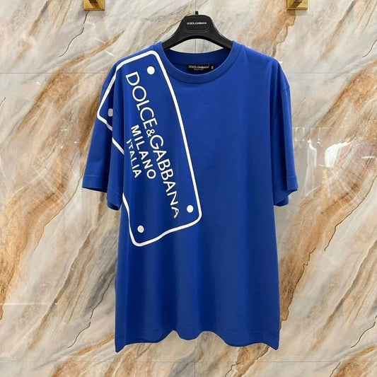 New Printed Cotton Round Neck Casual All-match Couple Short-sleeved 1024030802