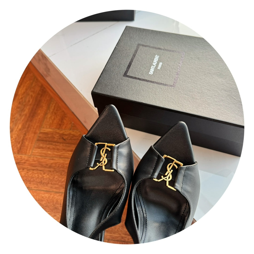 Y Leather slingback pumps 1825022001