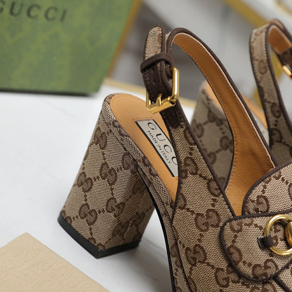 GG Horsebit slingback pumps 1825031805
