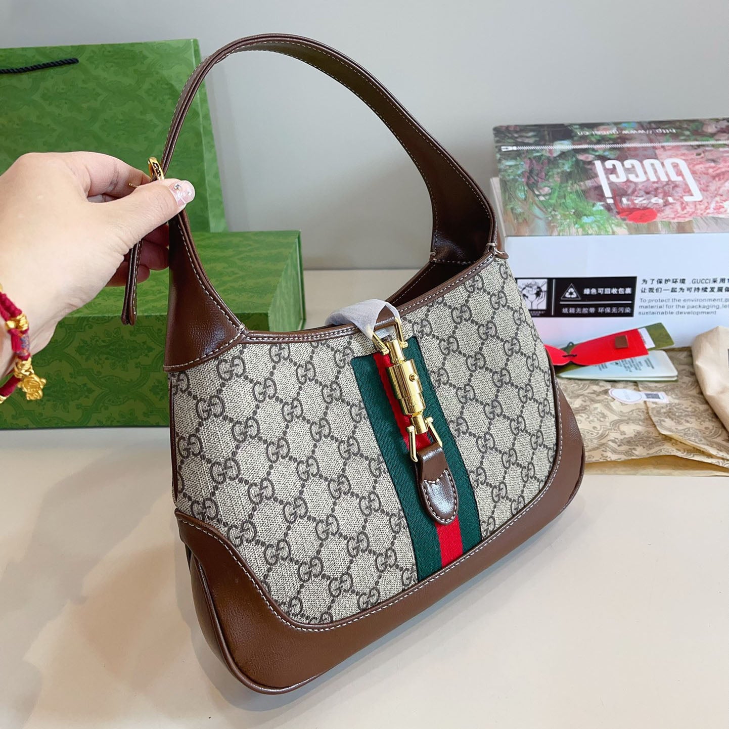 Classic printed Jackie1961 armpit bag 1824042111