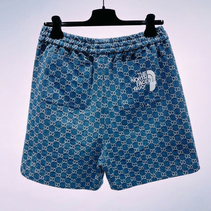 Summer's new embroidered logo elastic drawstring shorts H02