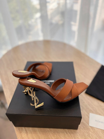 Y opyum mules in satin crepe 1825022002