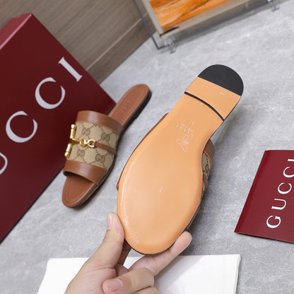 GG 25ss D-shaped chain buckle slippers 1825042512