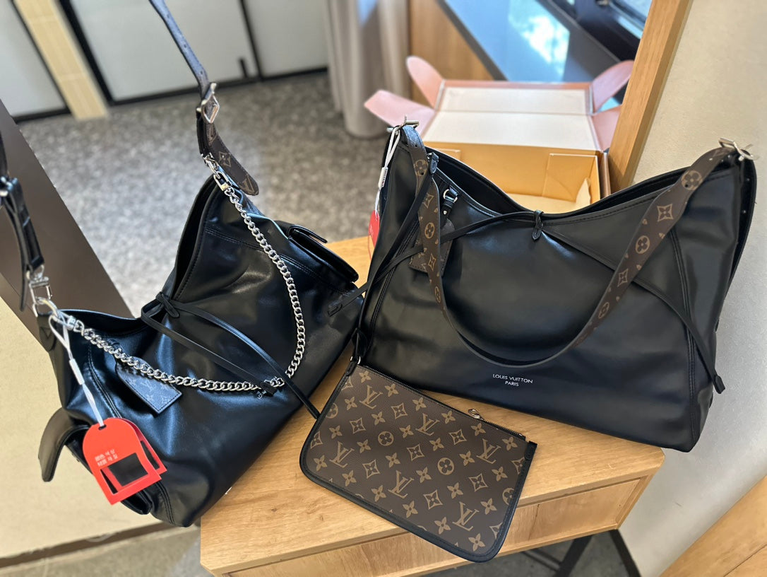 High-end black carryall tote bag 1824032203