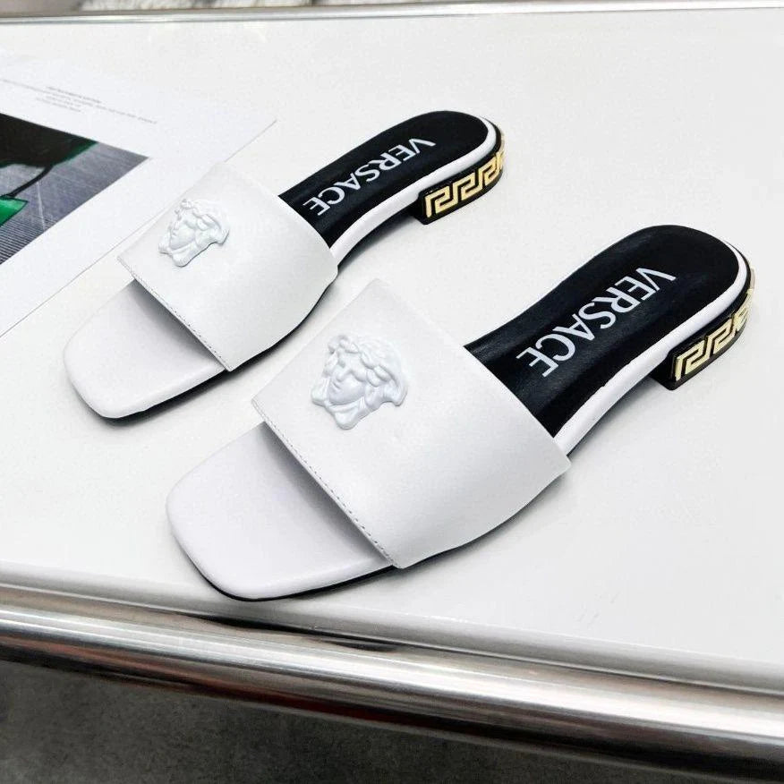 Classic Fashion Comfortable Head Flat Square Large Size Slippers 1024040207
