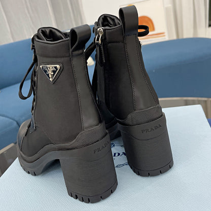 PR waterproof nylon high heel short boots 1824102201