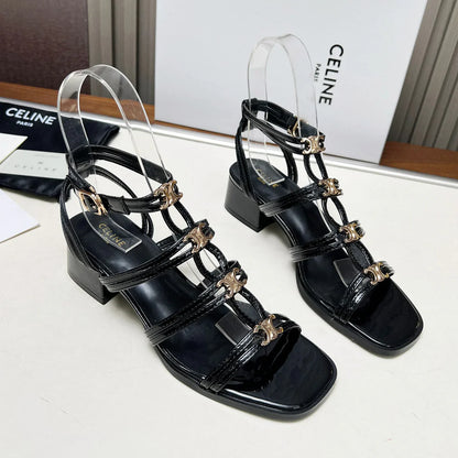 New fashion old flower thick slope heel sandals 1025051405
