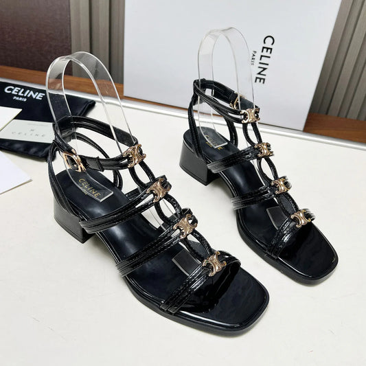 New fashion old flower thick slope heel sandals 1025051405