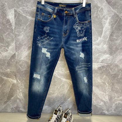 Men's new straight through casual jeans 1025011604