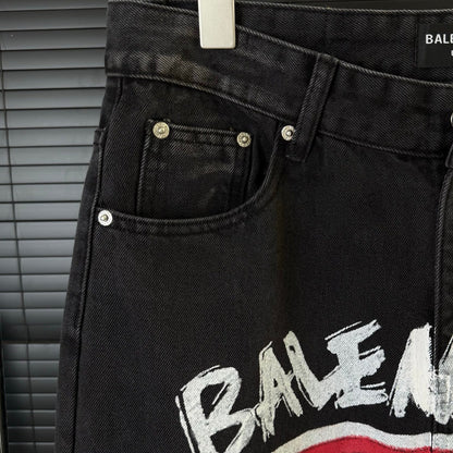 BLCG Front and back logo print jeans 1825042507