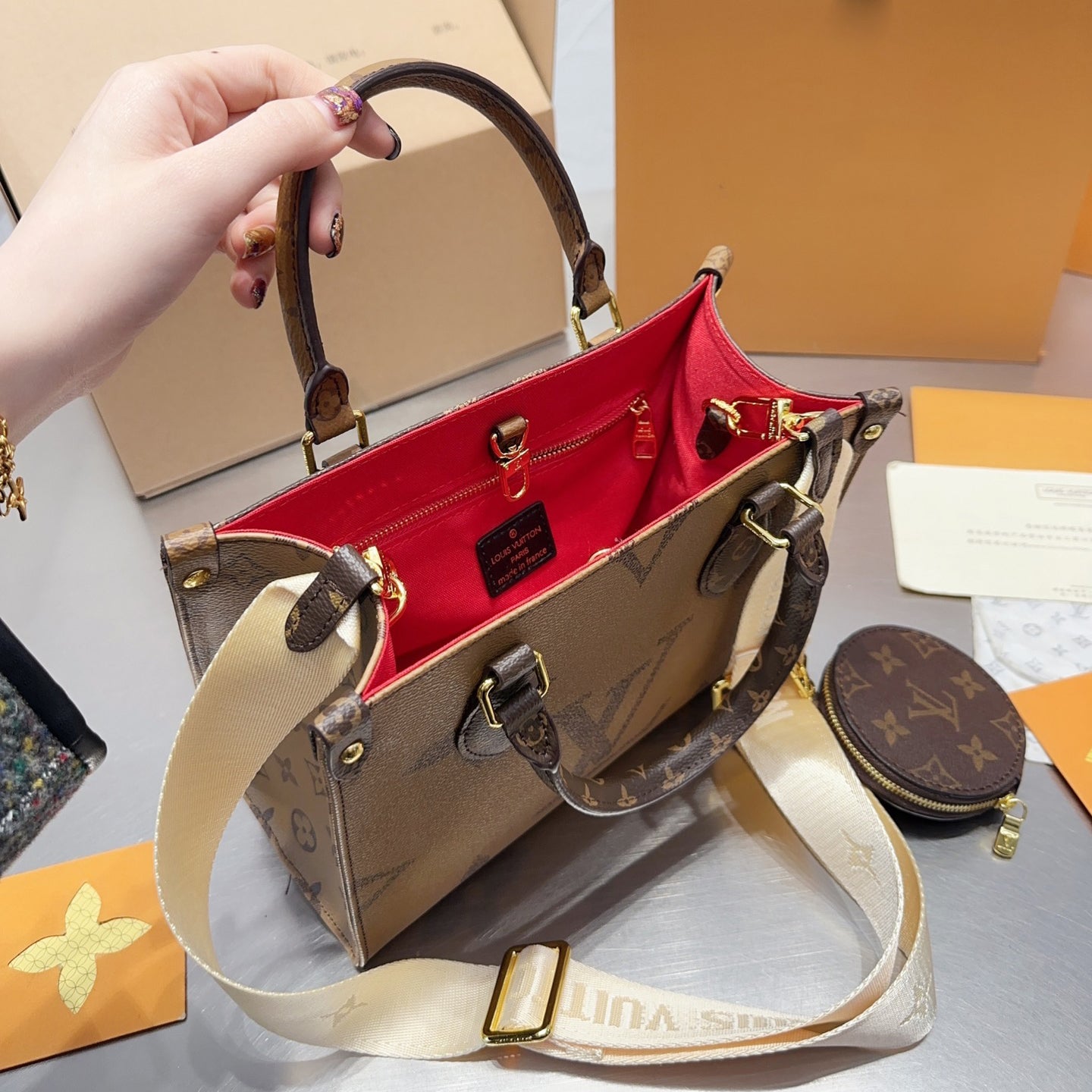 New Double Color Matching Tote Bag Small XC16060304