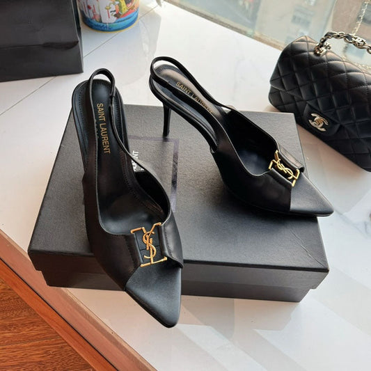 Y Leather slingback pumps 1825022001