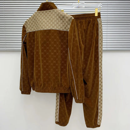 Stand-up collar classic pattern trend casual suit 1024121819