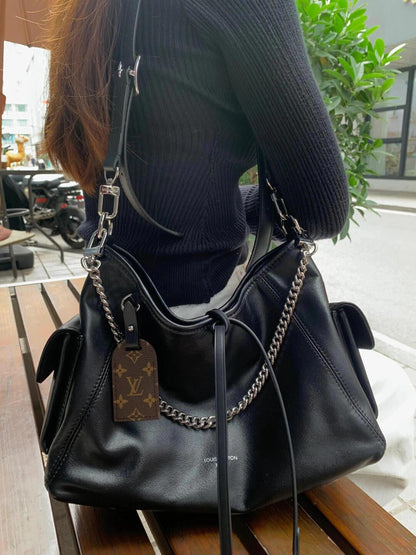 High-end black carryall tote bag 1824032203