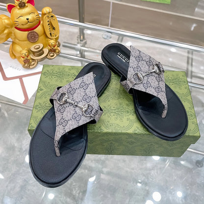 New Fashion Leather G logo Women's SlippersXC052024020701