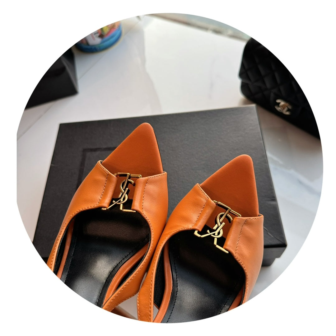 Y Leather slingback pumps 1825022001