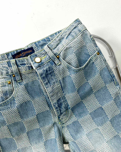 LV Plaid jeans 1825022820
