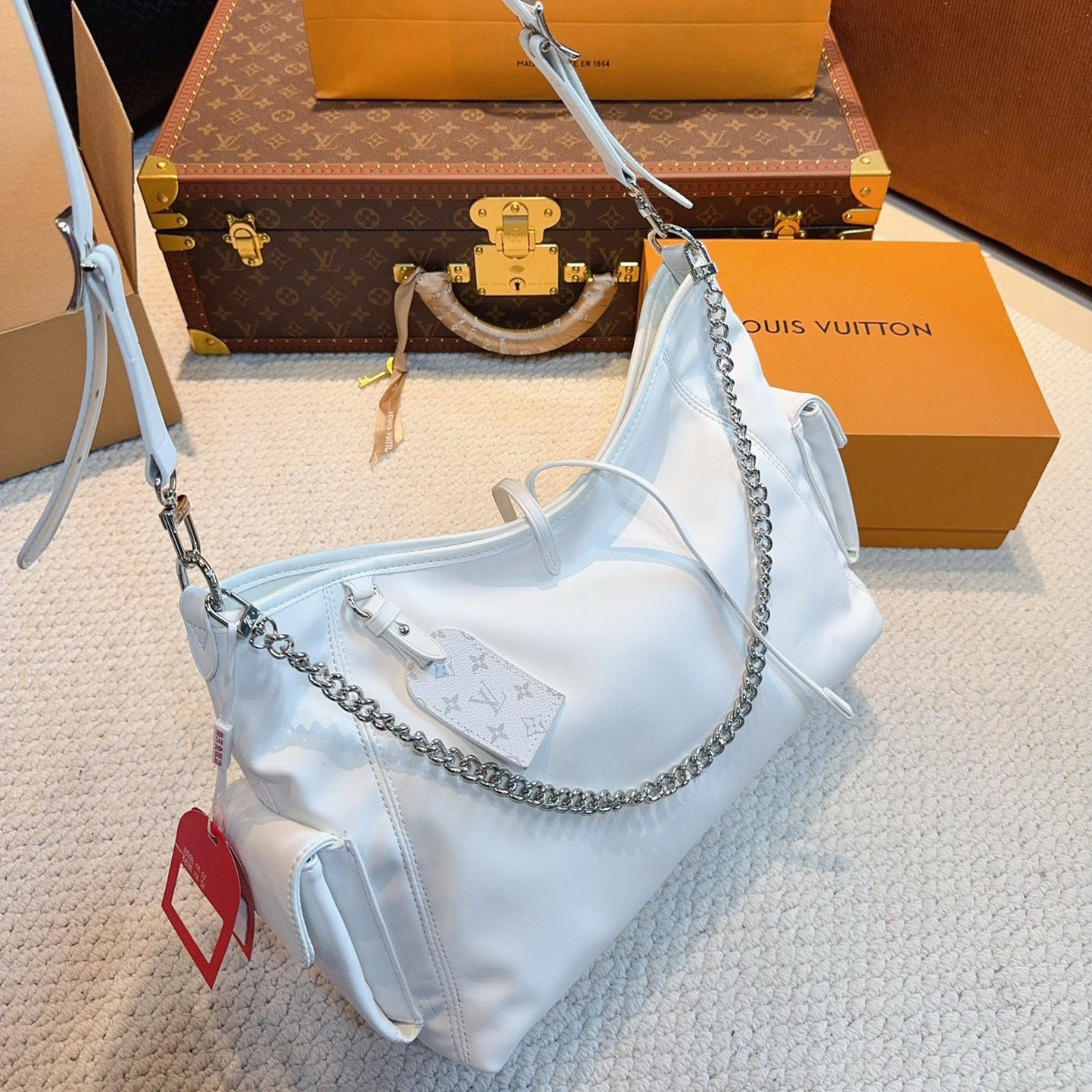 High-end black carryall tote bag 1824032203