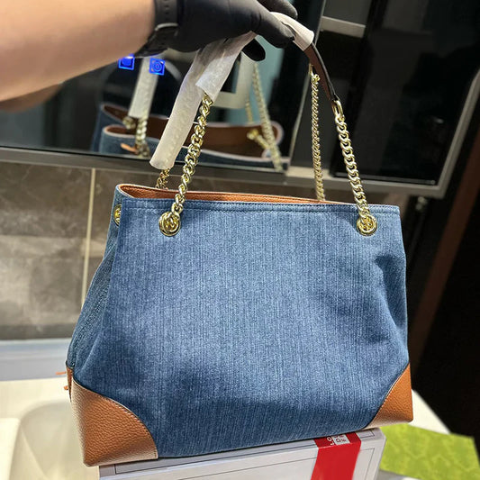 New Denim Tassel Tote Bag 1024101020